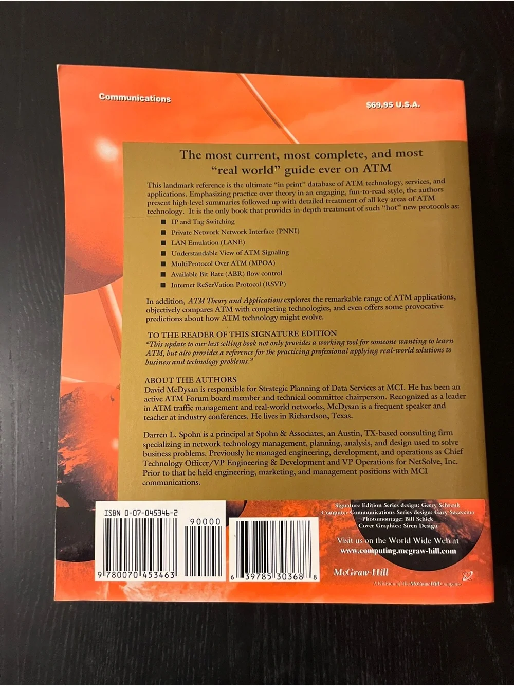 (Original $69.95) McGraw-Hill ATM Theory and Applications Book Signature Edition